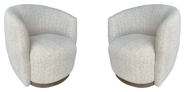Parker House Tatum - Swivel Accent Chair (Set of 2) - Sand Dollar
