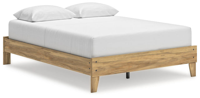 Ashley Bermacy Queen Platform Bed - Light Brown