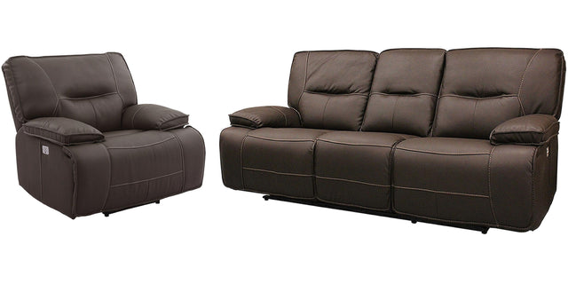 Parker House Spartacus - Power Reclining Sofa And Recliner - Chocolate