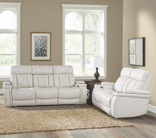 Parker House Royce - Power Reclining Sofa And Loveseat - Fantom Ivory