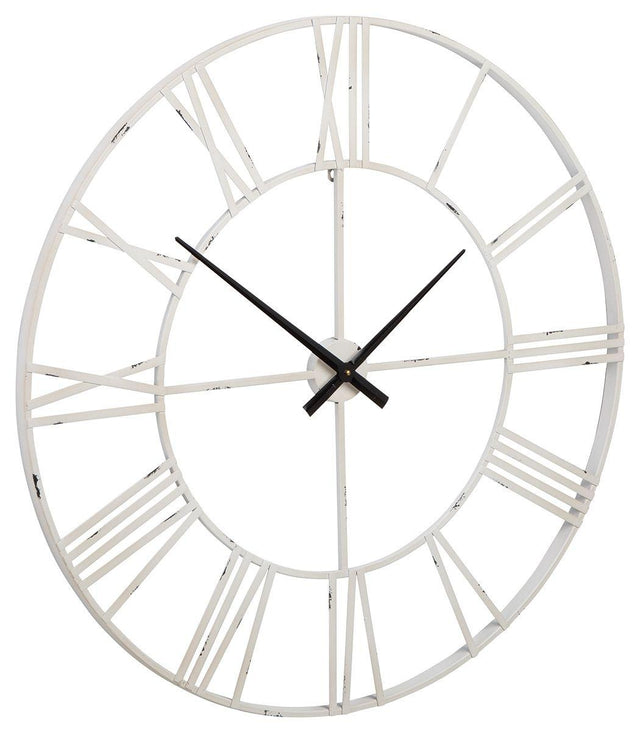 Ashley Paquita Wall Clock - Antique White
