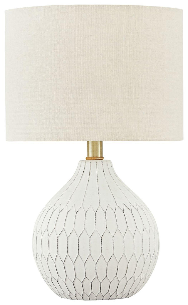 Ashley Wardmont Ceramic Table Lamp (1/CN) - White