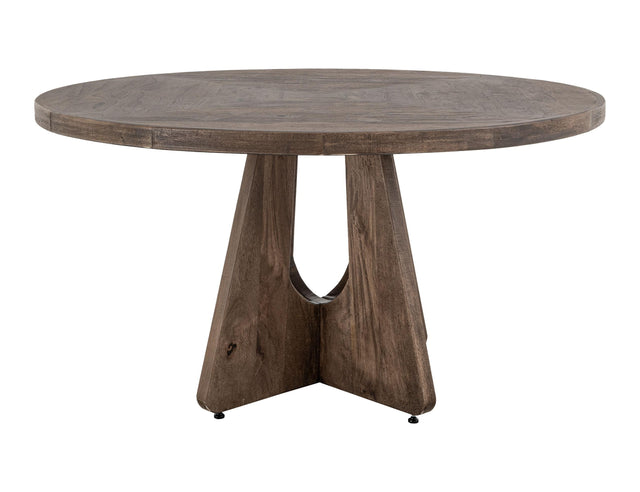 International Furniture Direct Natural Teca - 47" Table - Quartersawn Oak / Marooned Brown