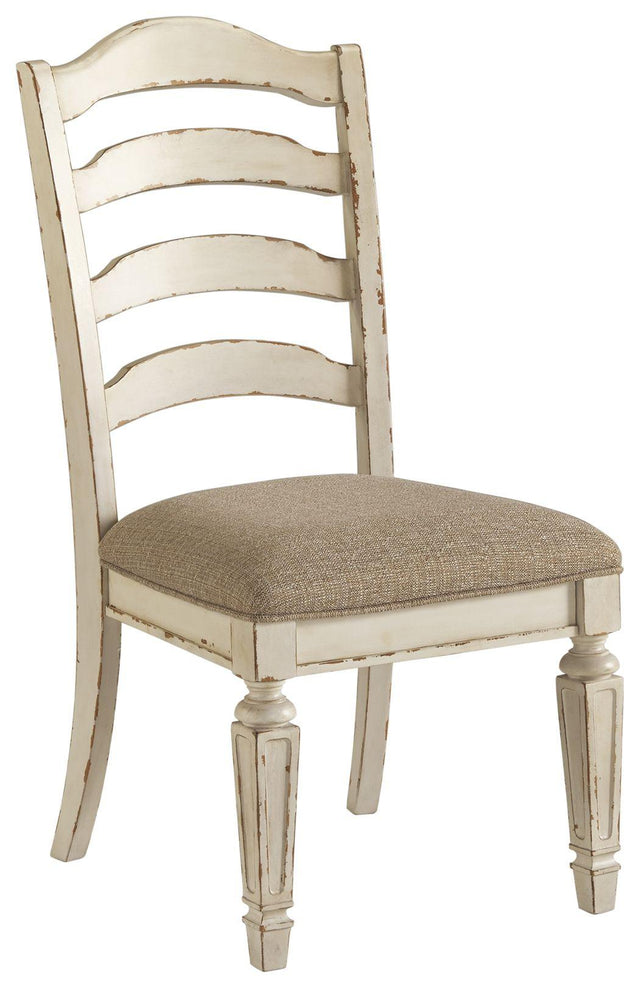 Ashley Realyn Dining UPH Side Chair (2/CN) - Chipped White