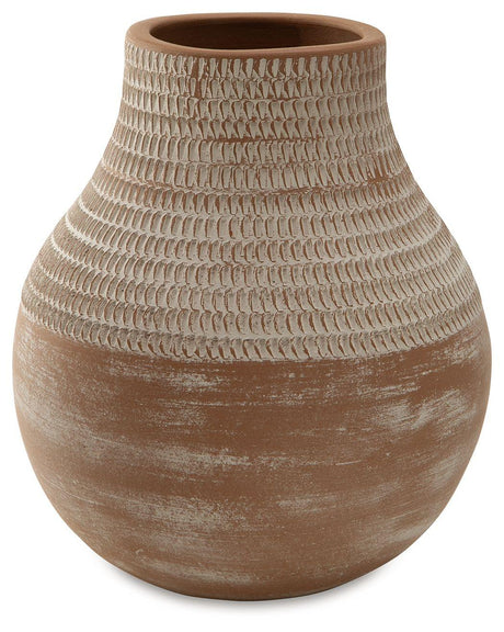Ashley Reclove Vase - Distressed White