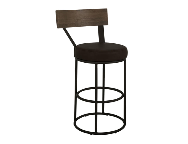 International Furniture Direct Xel-Ha - Upholstered Barstool - Dark Chocolate