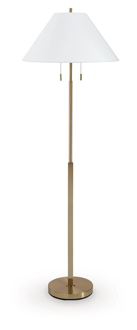 Ashley Haigwood Metal Floor Lamp (1/CN) - Gold Finish