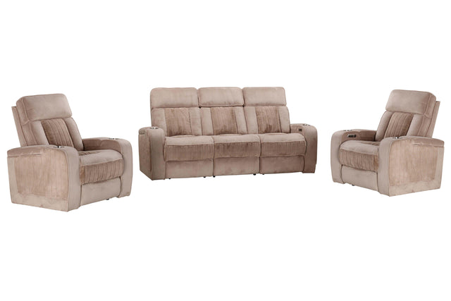 Parker House Equinox - Power Reclining Sofa And 2 Recliners - Mushroom