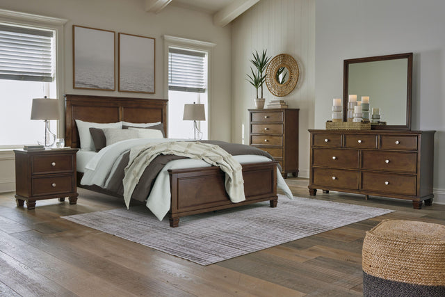 Ashley Danabrin - Brown - 6 Pc. - Dresser, Mirror, Chest, Queen Panel Bed