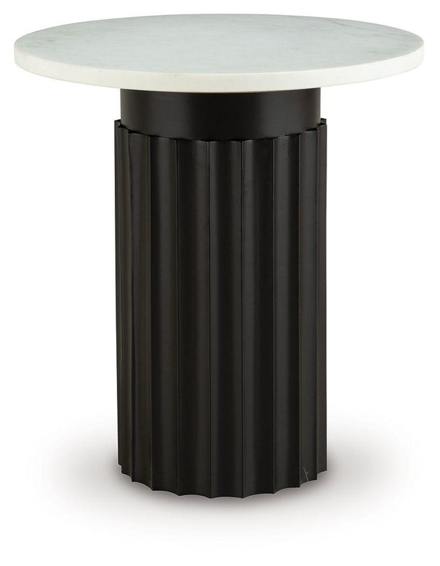 Ashley Wainstone Accent Table - Black/White
