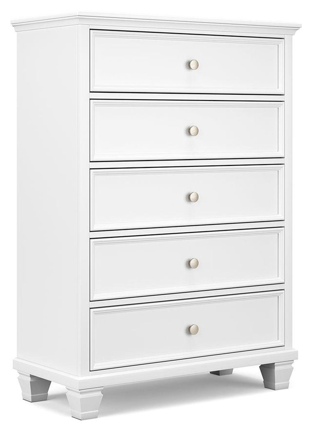 Ashley Fortman Five Drawer Chest - White