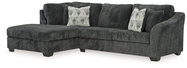 Ashley Biddeford - Ebony - 2-Piece Sleeper Sectional With Laf Corner Chaise