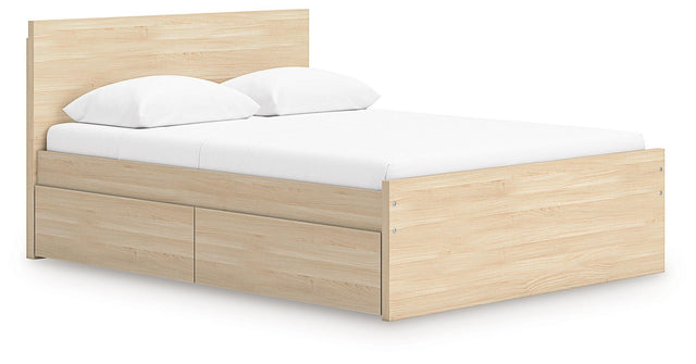 Ashley Onita - Natural - Full Panel Platform Bed With 2 Side Storage