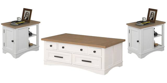 Parker House Americana Modern - Lift Top Cocktail Table With 2 Chairside Tables - Cotton