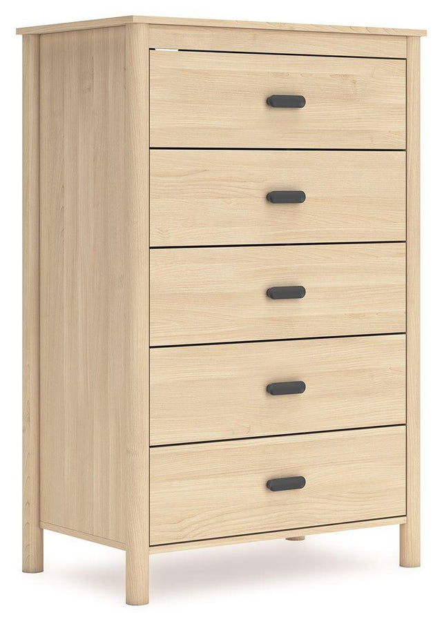 Ashley Cabinella Five Drawer Chest - Tan