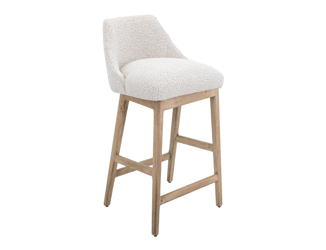 International Furniture Direct Emma - 30" Upholstered Barstool - Light Cream