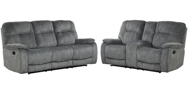 Parker House Cooper - Manual Reclining Sofa And Loveseat - Shadow Gray