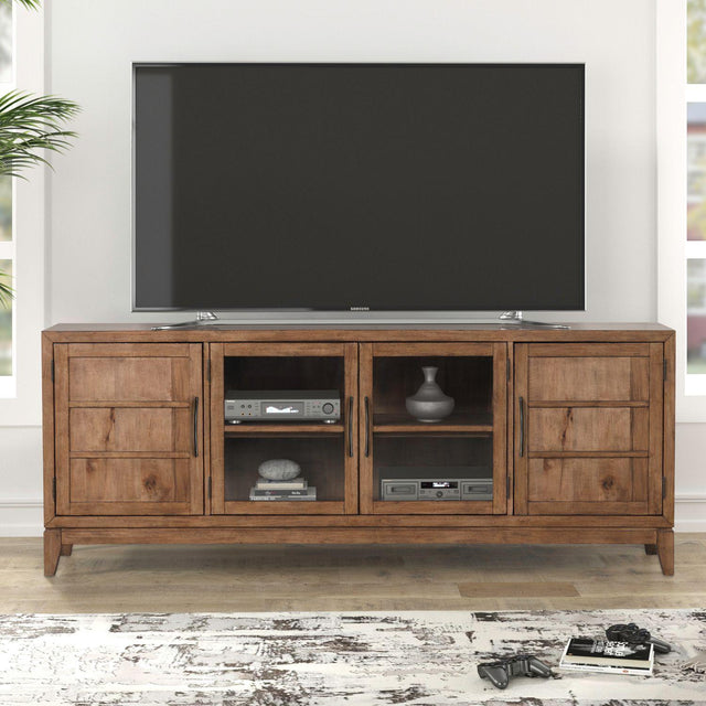 Liberty Furniture Shaker Lakes - 82" TV Console - Brown