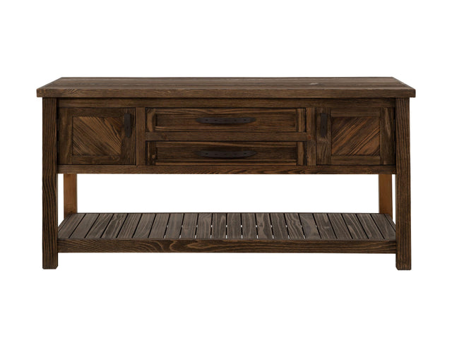 International Furniture Direct Dutton - Sofa Table - Rookwood Brown
