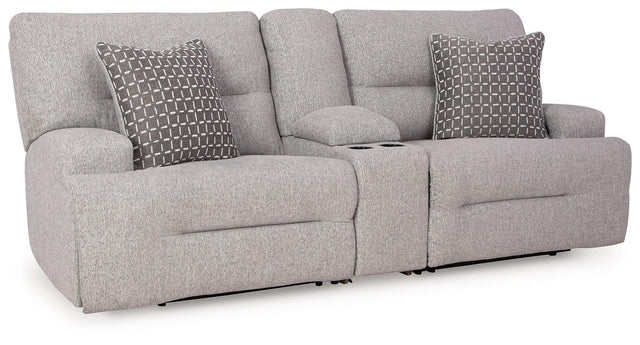Ashley Acklen Place - 3-Piece Sectional With Storage Console - Pewter