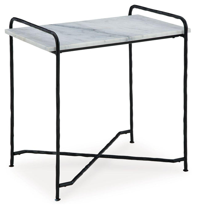 Ashley Ashber Accent Table - White/Black