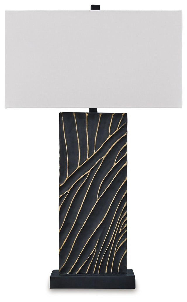 Ashley Bartlen Poly Table Lamp (1/CN) - Black/Gold Finish