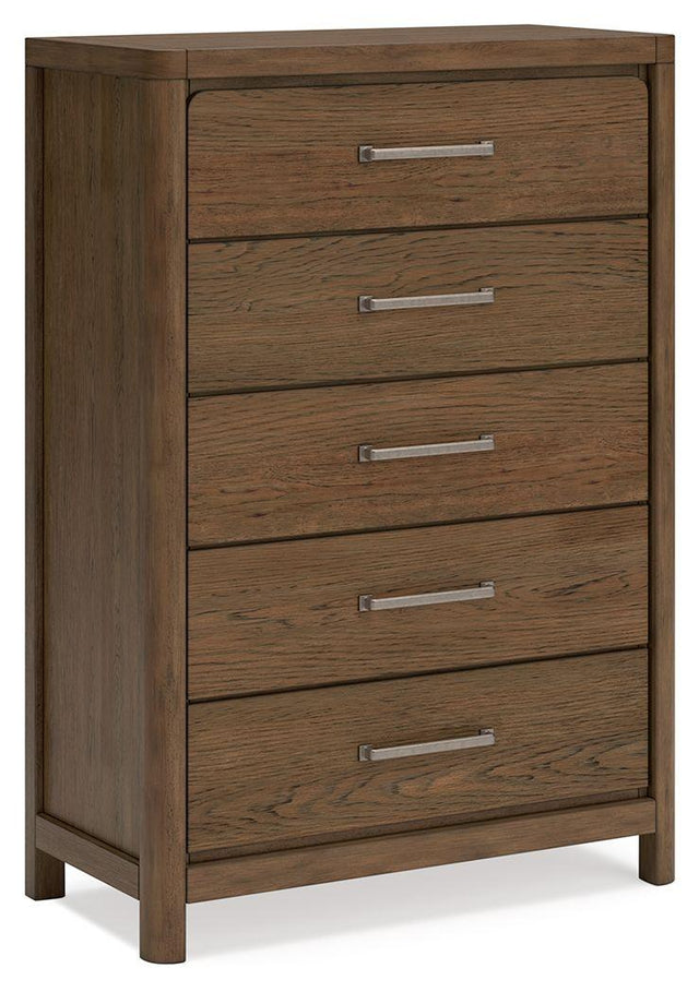 Ashley Cabalynn Five Drawer Chest - Light Brown