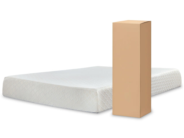 Ashley 10 Inch Chime Memory Foam California King Mattress - White