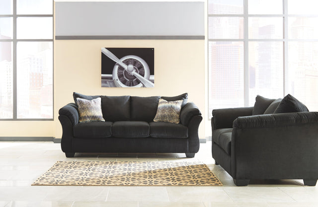 Ashley Darcy - Black - 2 Pc. - Sofa, Loveseat