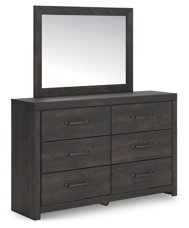 Ashley Hollivern - Dark Gray - Dresser And Mirror