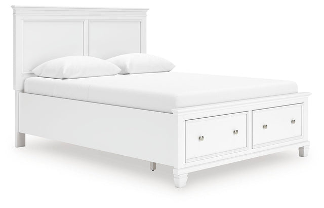 Ashley Fortman - White - Queen Panel Storage Bed