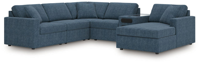 Ashley Modmax - Ink - 6-Piece Sectional With Audio System, Raf Corner Chaise And LAF Corner Chair