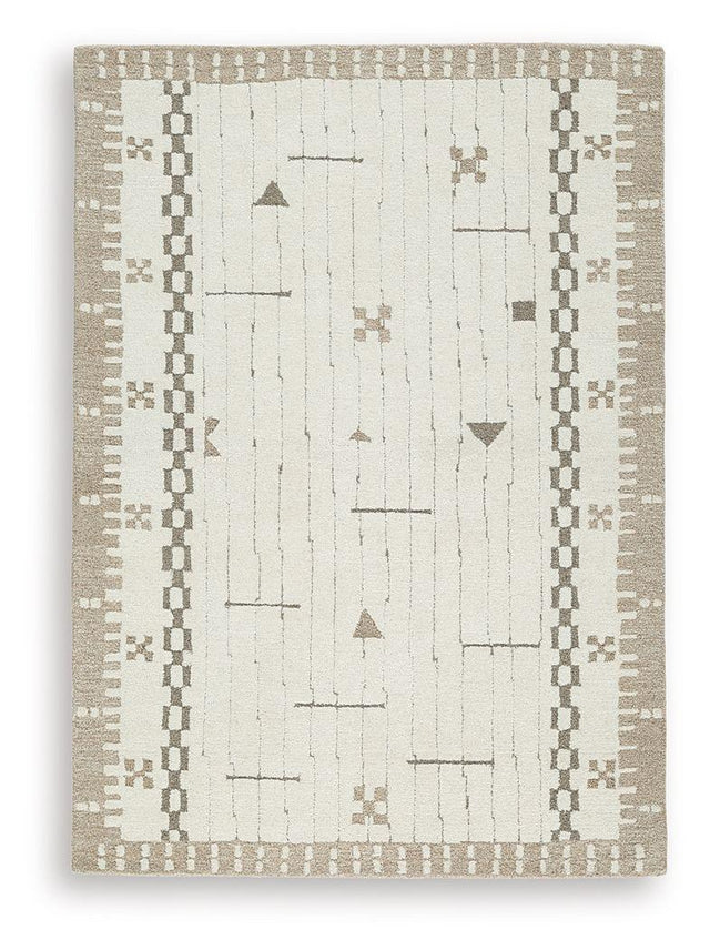 Ashley Dot Medium Rug - Cream/Brown/Taupe