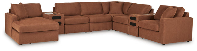 Ashley Modmax - Spice - 8-Piece Sectional With Laf Corner Chaise And Audio System Console