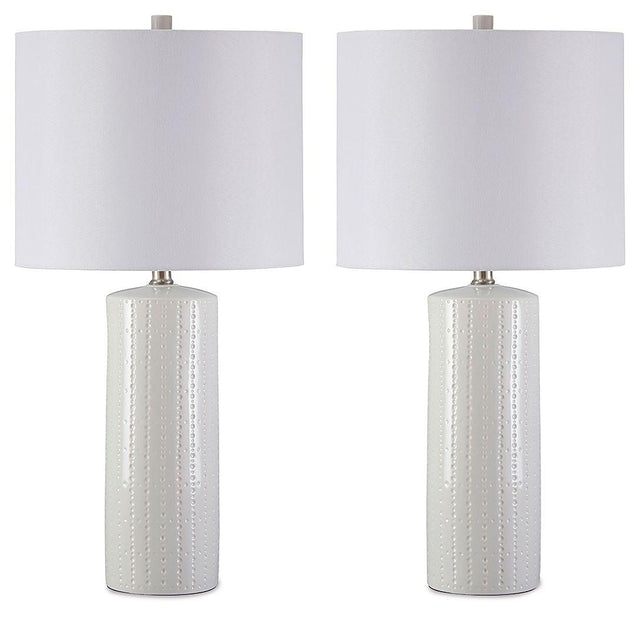 Ashley Steuben Ceramic Table Lamp (2/CN) - White