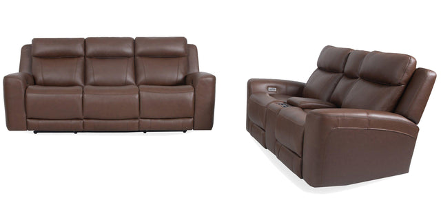 Parker House Calgary - Power Reclining Sofa And Loveseat - Autumn Umber