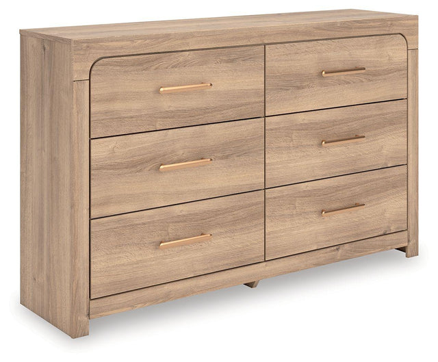 Ashley Kinlanni Six Drawer Dresser - Tan