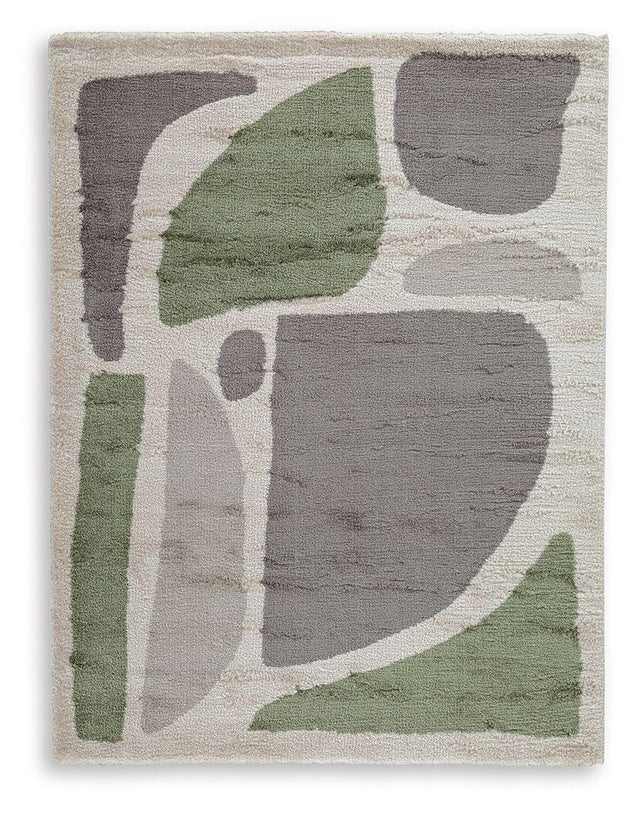 Ashley Anburgh Large Rug - Green/Gray/Ivory
