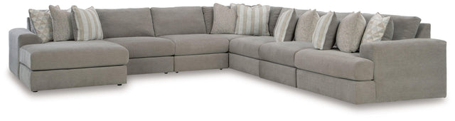 Ashley Avaliyah - Ash - 7-Piece Sectional With Laf Corner Chaise