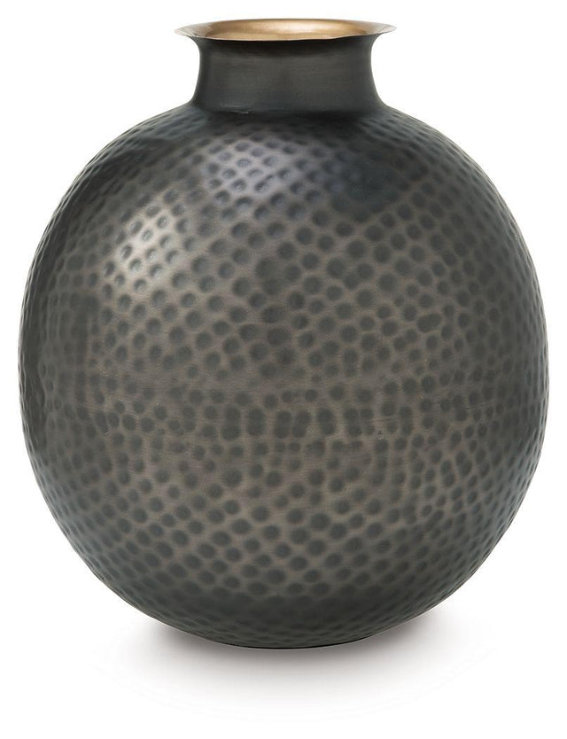 Ashley Woody Vase - Pewter/Gold Finish