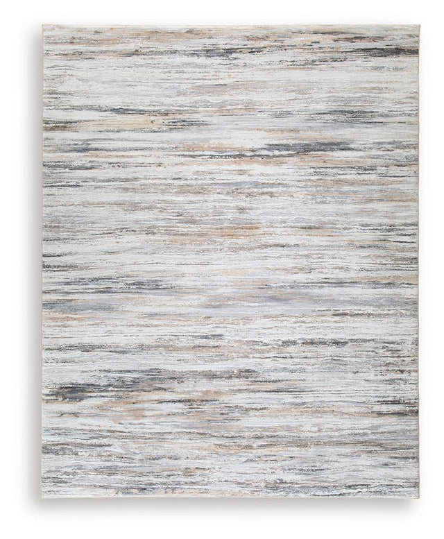 Ashley Nace Memory Foam Large Rug - Gray/Brown/White