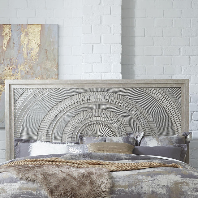 Liberty Furniture Belmar - King Decorative Panel Headboard - Washed Taupe