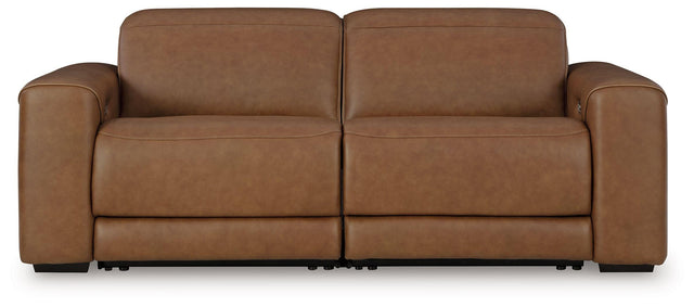 Ashley Magic Man - Caramel - 2-Piece Power Reclining Sectional Loveseat