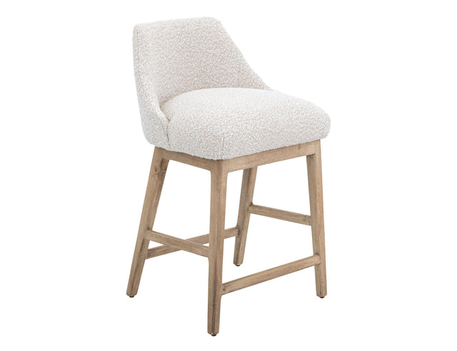 International Furniture Direct Emma - Upholstered Barstool - Light Cream