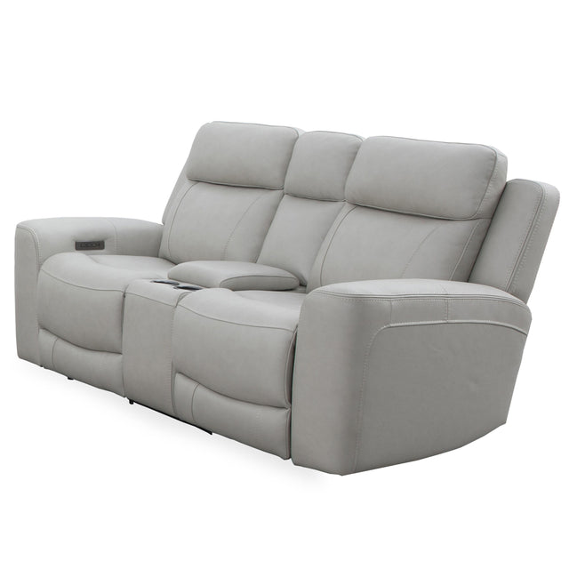 Parker House Calgary - Power Reclining Console Loveseat - Stone
