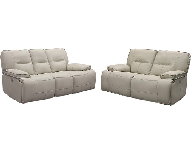 Parker House Spartacus - Power Reclining Sofa And Loveseat - Oyster