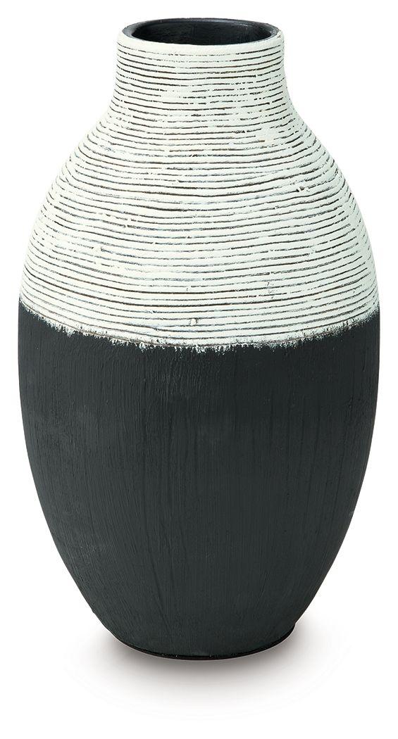 Ashley Girtha Vase - Antique White/Black