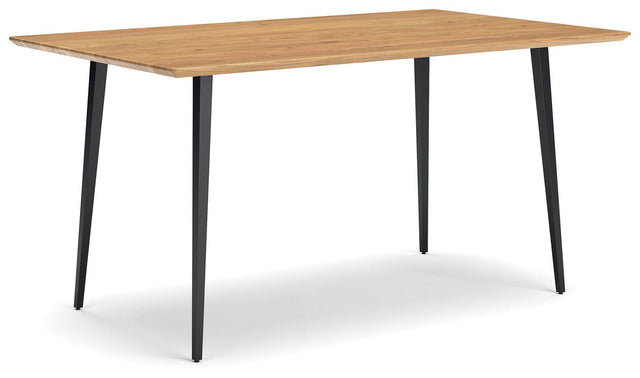 Ashley Gretlynn Rectangular Dining Room Table - Black/Natural