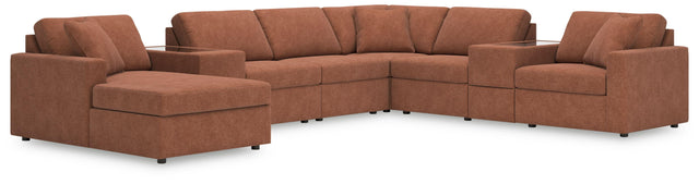 Ashley Modmax - Spice - 8-Piece Sectional With Laf Corner Chaise And Storage Consoles