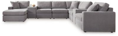 Ashley Modmax - Granite - 8-Piece Sectional With Laf Corner Chaise And Storage Consoles